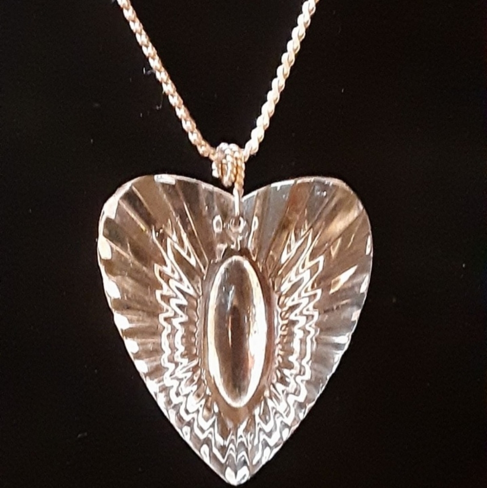 WATERFORD CRYSTAL HEART NECKLACE 925